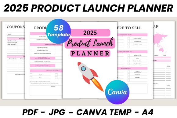 Download 2025 Product Launch Planner Canva - Premium Resources