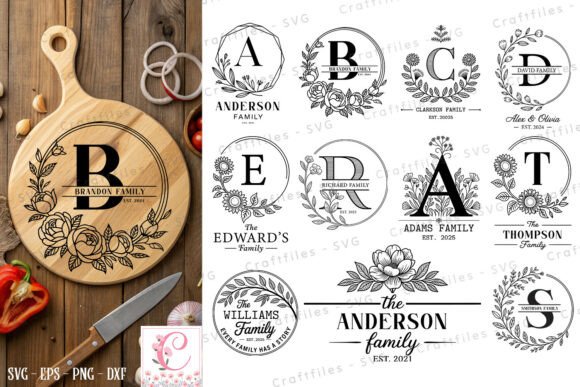 Download Personalized Floral Letter Monogram SVG - Personal Collection